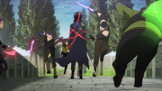 Kirito taking on Titan's hand