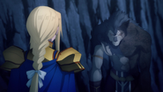 Alice hearing how Furgr's actions are motivated by his responsibility as chief of the ogre race.