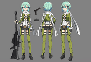 Sinon's character design for GGO.