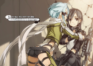 Sinon, wie sie Kirito sagt, wer sie ist.