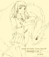CradleOfTheMoon Cover.png (213 KB) Tiese and her dragon, Shimosaki, on the cover of the web version of Cradle of the Moon.