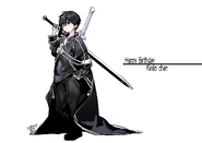 An illustration of Kirito by Nekobyou Neko for Kirito's birthday 2021.