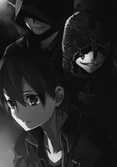 Morte and his associates in Kirito's thoughts.