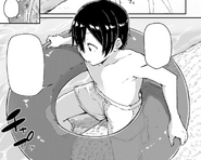 Kirito entering the water with his swimming ring - Barcarolle manga c1