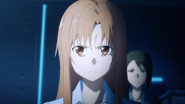 Asuna demanding an answer regarding Kazuto's whereabouts - S3E05