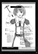 Lisbeth's early character design in Material Edition 2.