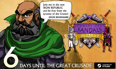 Celen Helmguard in Swords and Sandals Crusader: Redux.