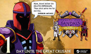 Emperor Antares in Swords and Sandals: Crusader.