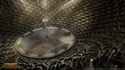 De vergaderzaal van de Galactic Senate.