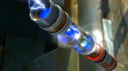 Een  lightsaber in constructie.