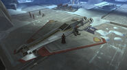 Talon-class Republic starfighter landed