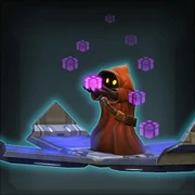 Jawa Courier presenting a gift
