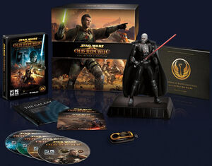 The SWTOR Collectors Edition with contents displayed.
