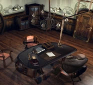 Maître Alfolter sitting at his desk.