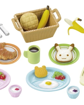 sylvanian families breakfast set