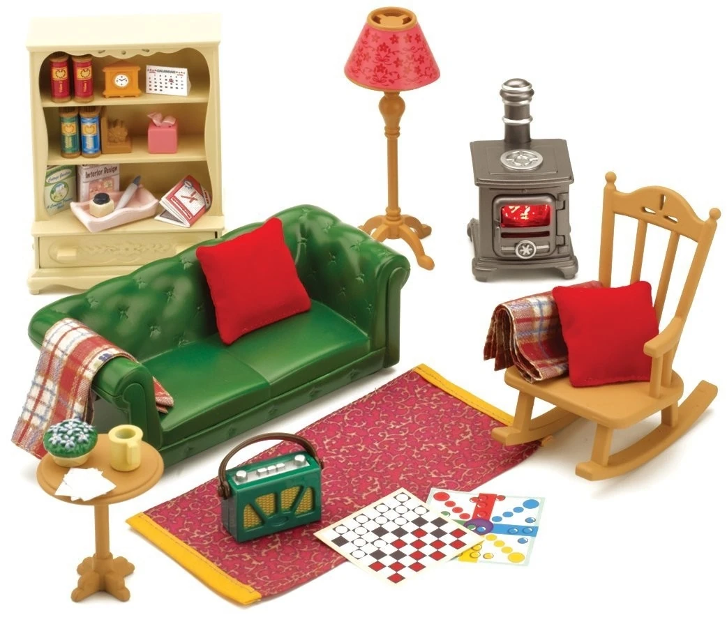 Sylvanian Families Log Cabin Living Room Furniture Set Baci Living Room