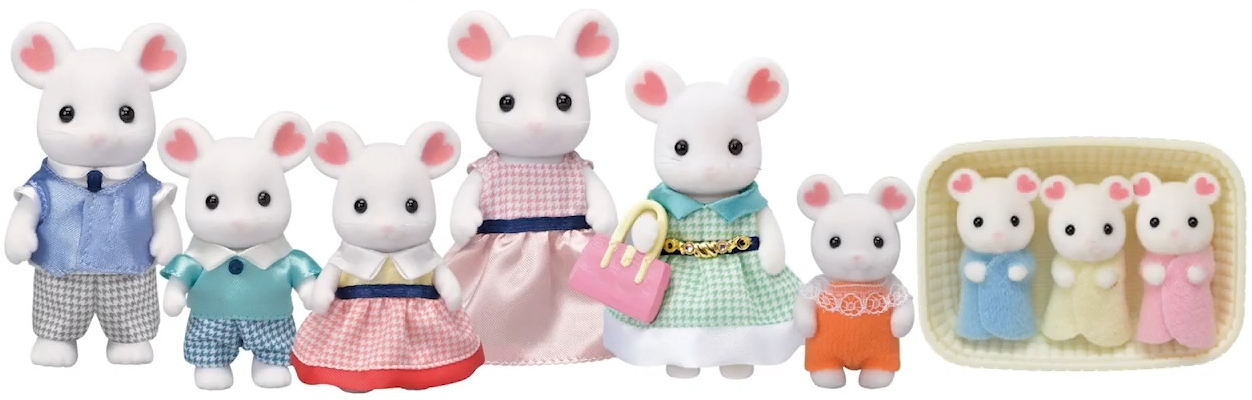 calico critters marshmallow mouse family