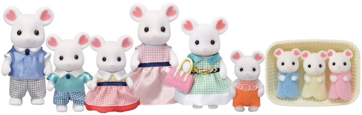 Sylvanian families marshmallow sales mouse family