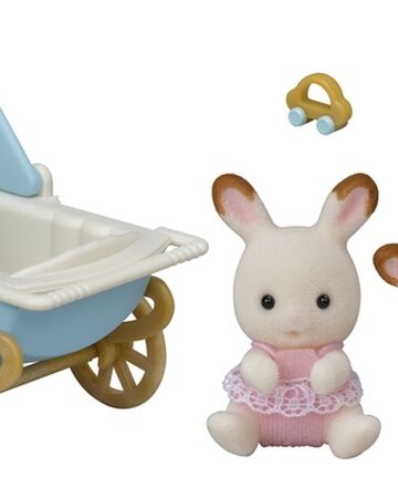 sylvanian families twin pram