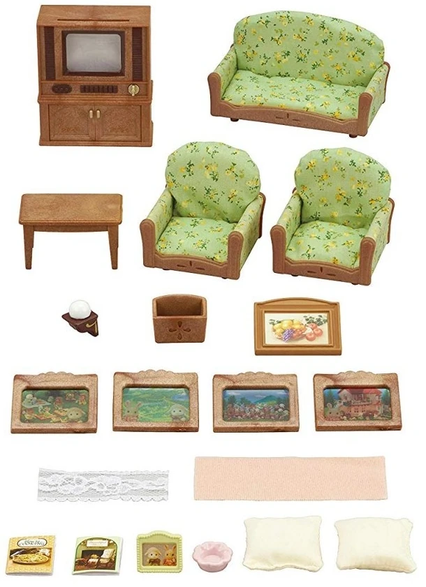 sylvanian families luxury living room set