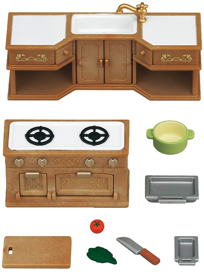 Classic Brown Kitchen Stove & Sink Set, Sylvanian Families Wiki