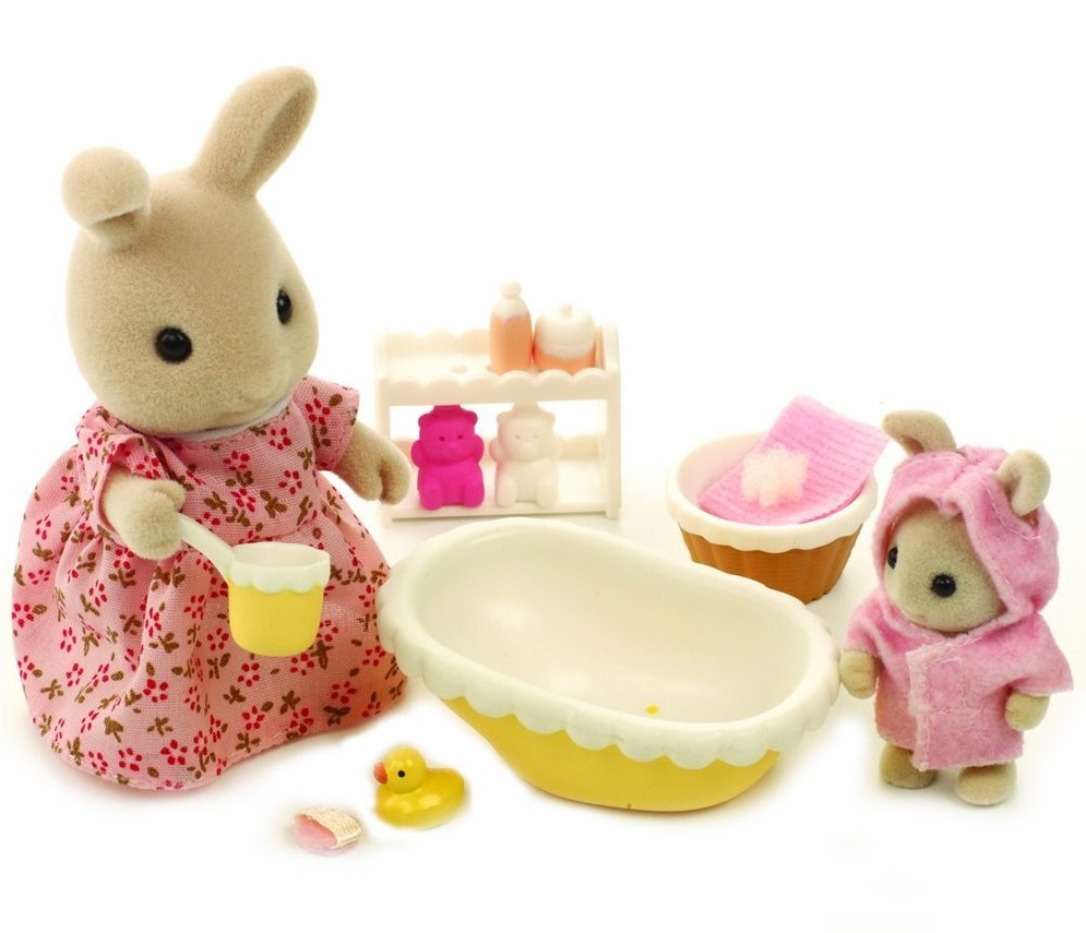 Sylvanian families baby sales bath time