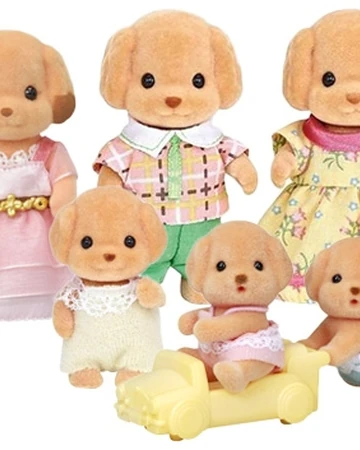 calico critters toy poodle family