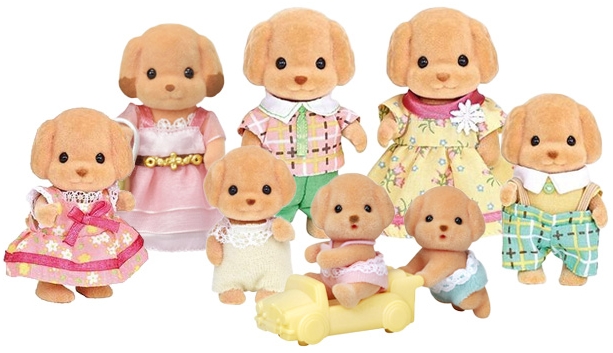 Sylvanian families Caniche Hundfigur Bebe Flerfärgad