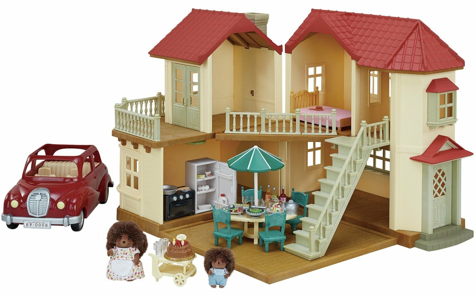 sylvanian families beechwood hall gift set with furniture