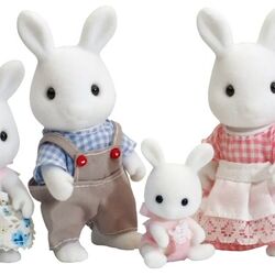 Sylvanian white rabbit family sales