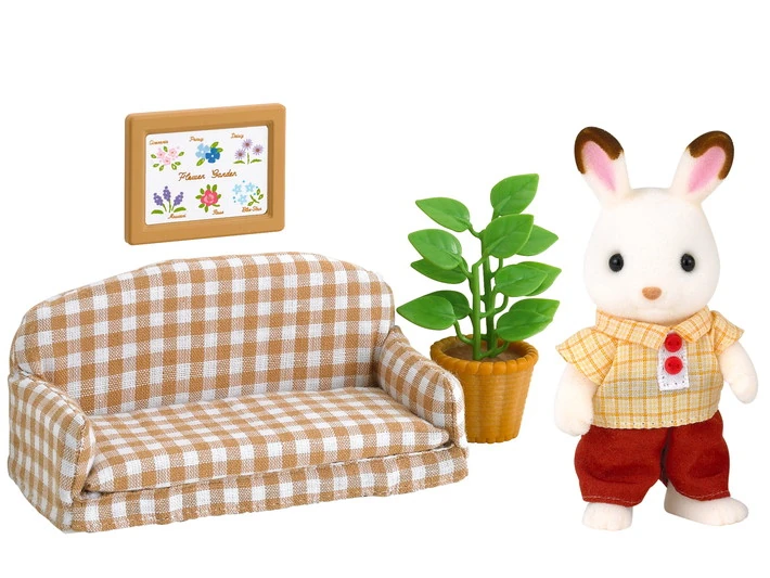 sylvanian families chocolate rabbit father set
