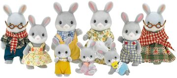 Sylvanian families grey rabbit family sales
