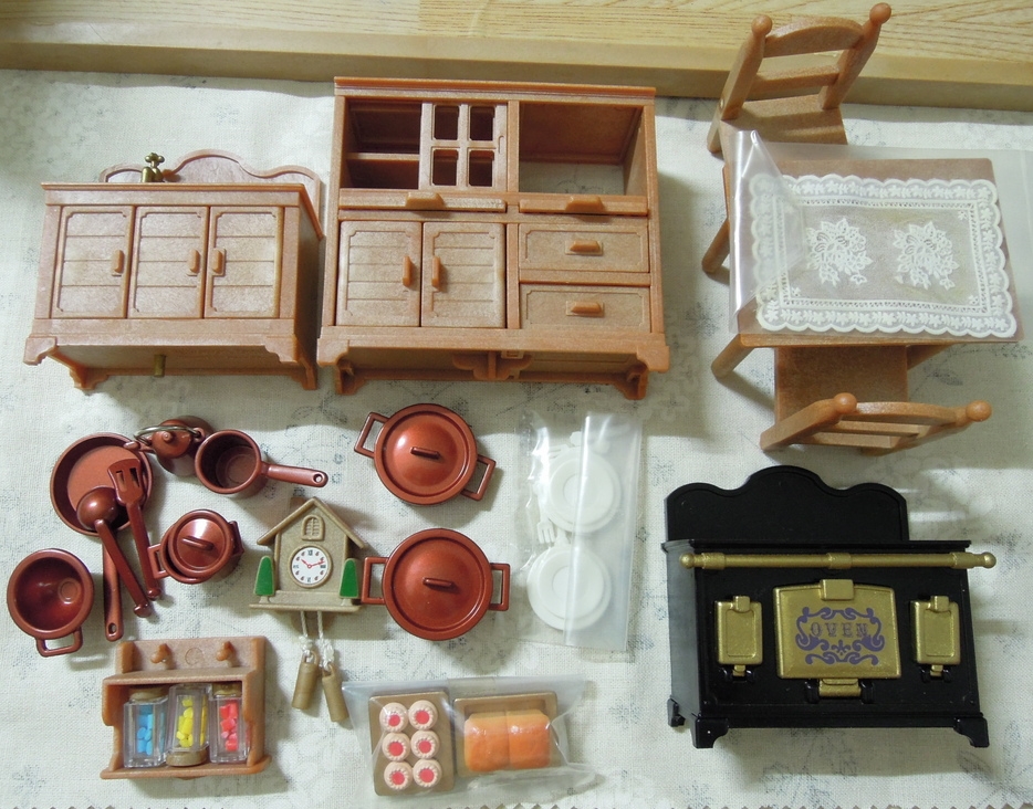 Sylvanian Families – Meubles de Cuisine Rustique – Rustic Kitchen Furniture  (Accessoires)