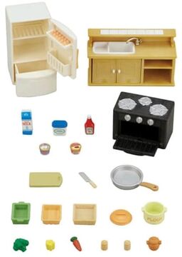 Sylvanian families kitchen cooking set hotsell