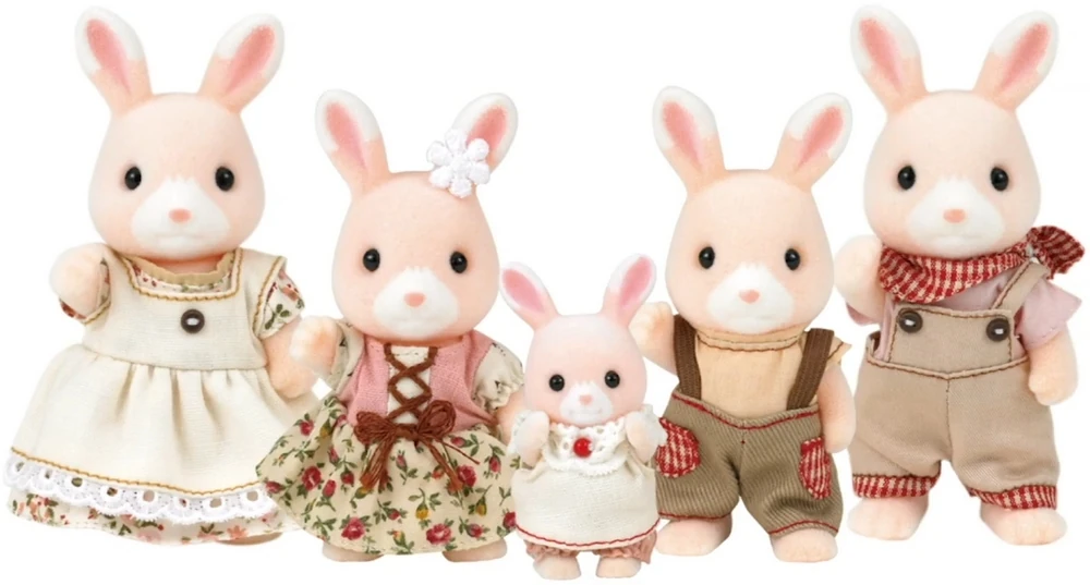 sylvanian white rabbit family