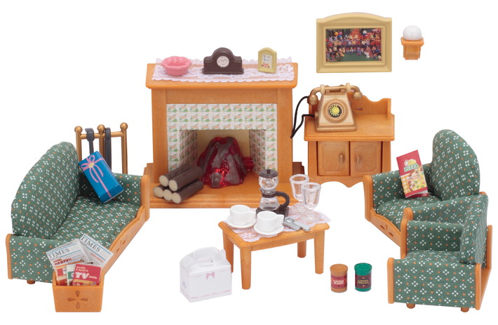 sylvanian families deluxe living room set