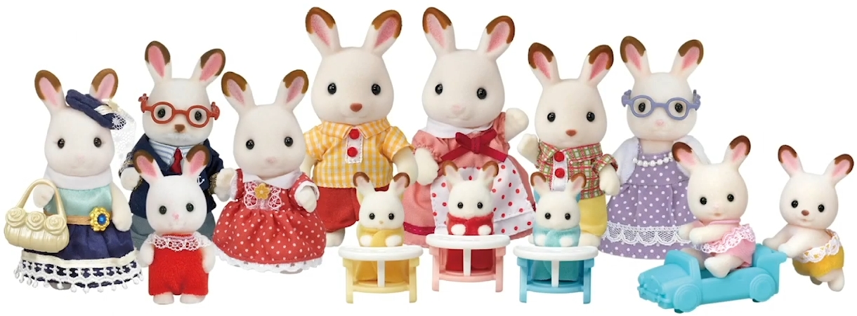 Sylvanian Families Chocolate Rabbit Family