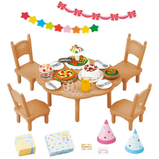 Sylvanian Families furniture birthday cake set 