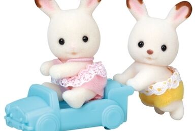 Sylvanian Families Baby's Toy Box Snow Rabbit & Panda Babies, Toys &  Character