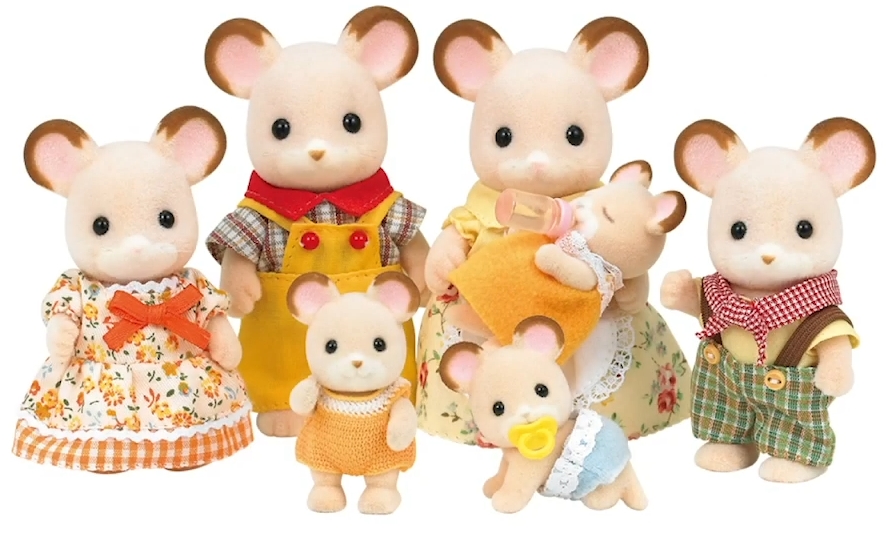 sylvanian white mouse family