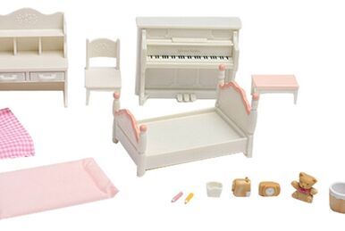Sylvanian families bedroom and vanity set outlet