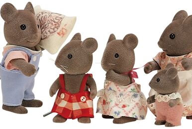 Sylvanian families cheap white mouse family