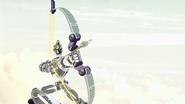 Sym-Bionic Titan (mech) using a bow in I am Octus 02