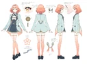 Model sheet with comments illust; Nou