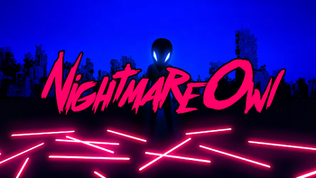 NightmareOwl synthwave Wallpaper2