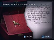 Alima's good luck charm