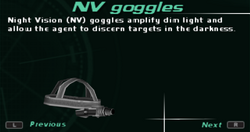 SFDM NV goggles Screen