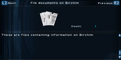 SFTOS File documents on Birchim Screen