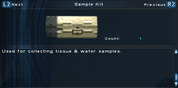 SFTOS Sample Kit Screen