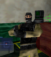 Kravitch as seen in the demo, wielding a Shotgun.